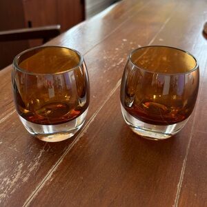 Mikasa Amber Glass Tumblers Set